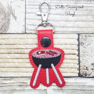 Grill Keychain, Dad Key Fob, Father Keychain, Barbecue Keychain, Grill Master Key Fob, BBQ Keychain, Father&#39;s Day Keychain, Dad Gift