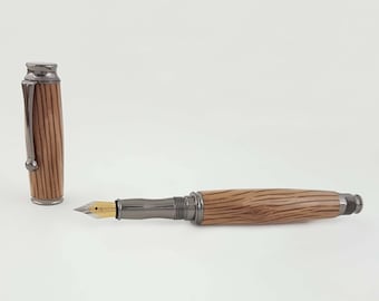 Handmade Omega Fountain Pen- Holm Oak- Ideal Birthday Present