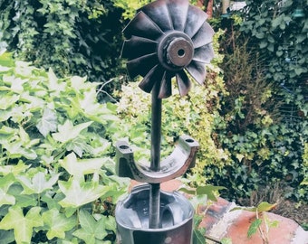Industrial ornamental reclaimed metal flower