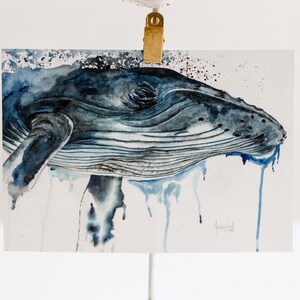 Humpback Whale watercolor print