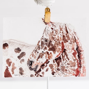 Leopard Appaloosa Pferd Aquarell Druck