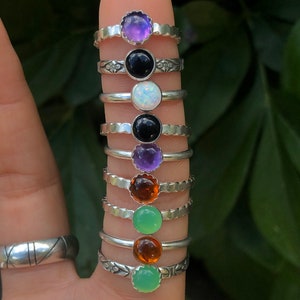 Stacker Rings/ Handmade/ Sterling Silver/ Earth to Chandra