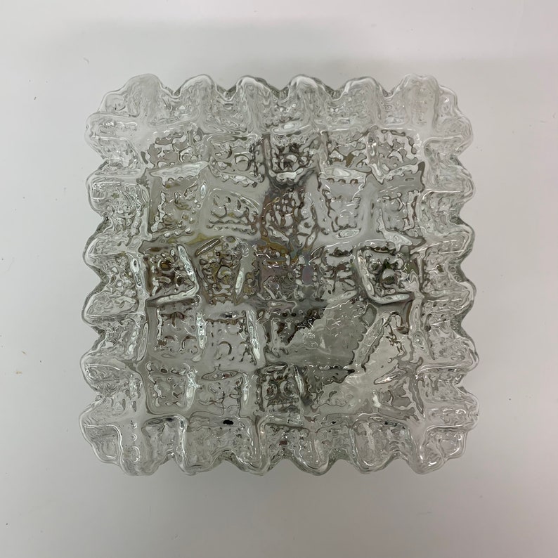 Vintage Glass Ceiling / wall light sconce plafodlamp shops wandlamp jaren 60 70 design