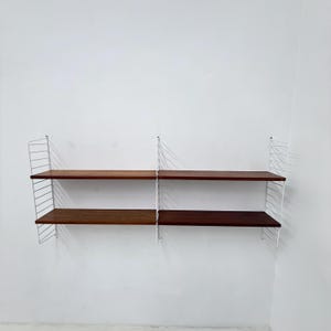 Mid-Century Nisse Strinning string design teak wall unit, 1960s