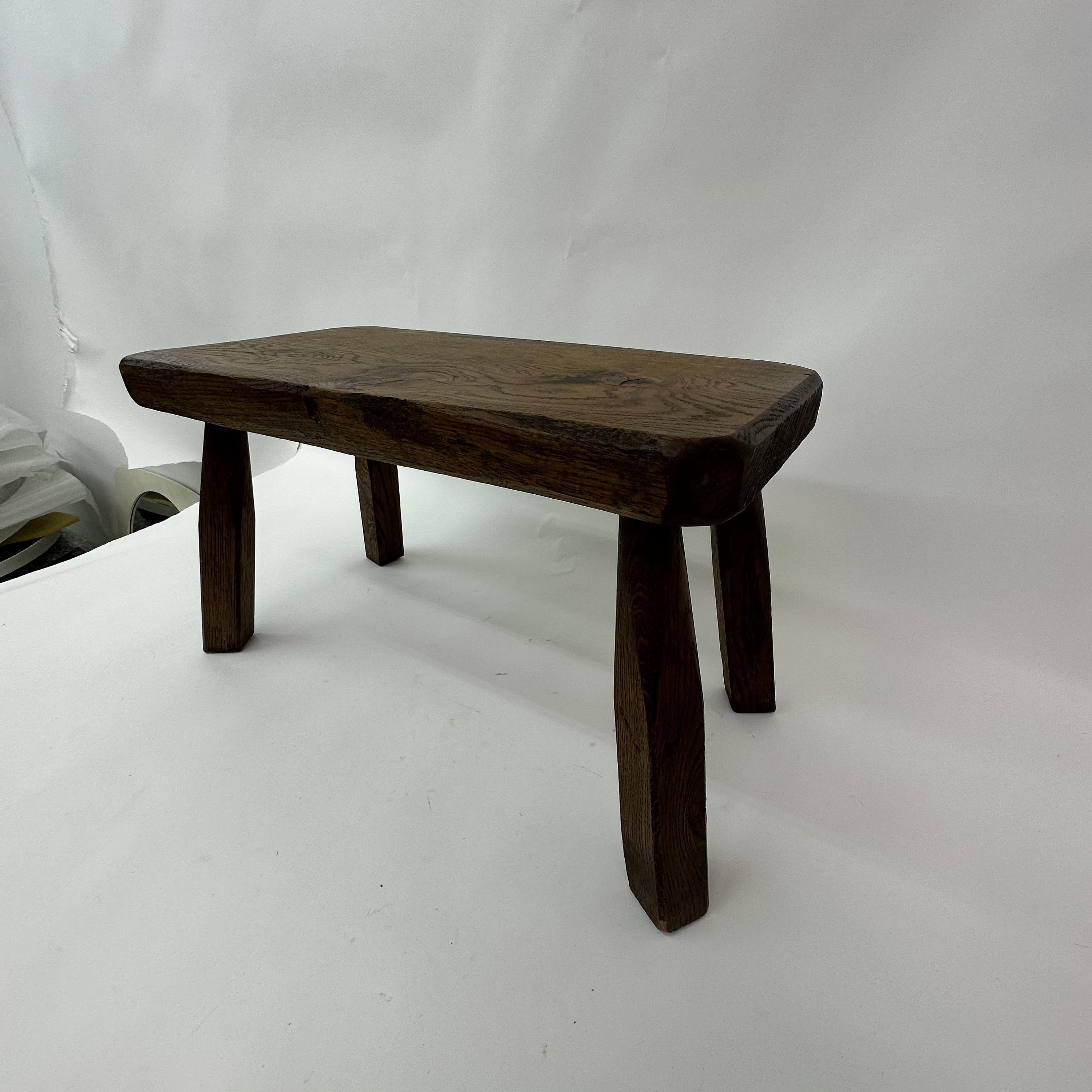 Brutalist Solid Oak Wood Side Table, 1970s - Etsy
