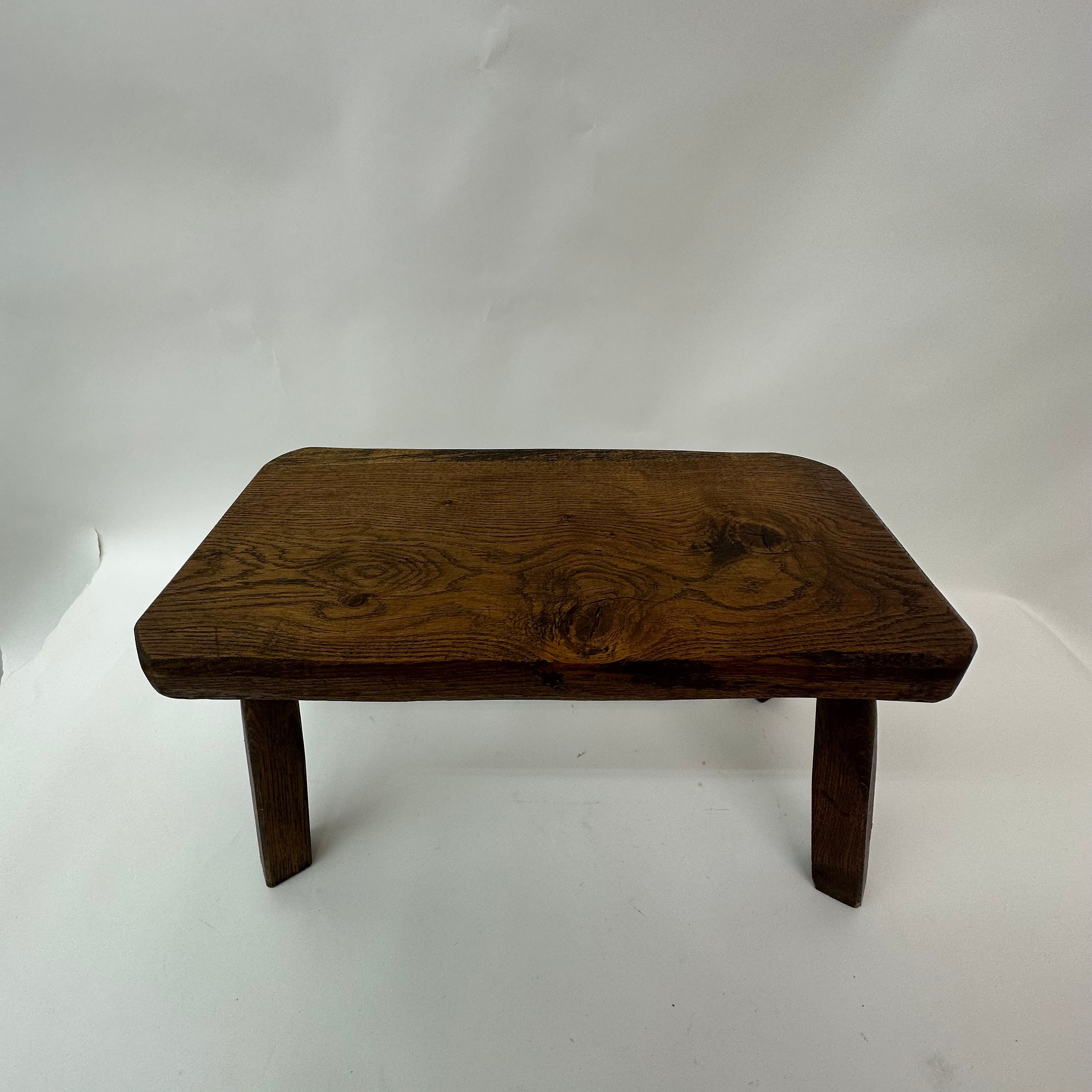 Brutalist Solid Oak Wood Side Table, 1970s - Etsy