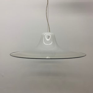 lampe suspendue en verre de leucos murano vintage par Renato Toso 1970