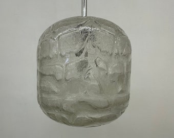 Rare lampe suspendue en verre Doria leuchten du milieu du siècle, années 1970