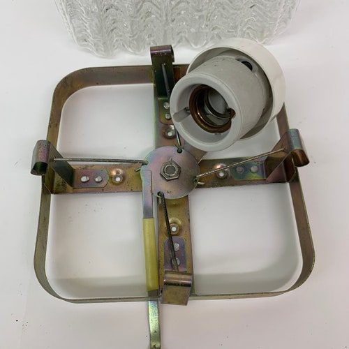 Vintage Glass Ceiling / wall light sconce plafodlamp shops wandlamp jaren 60 70 design