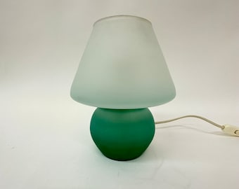 Lampe de table champignon en verre, années 1970