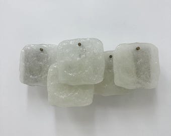 Modernist Frosted Ice Glass Wall Lamp attributed to J. T. Kalmar for Kalmar, 1960s