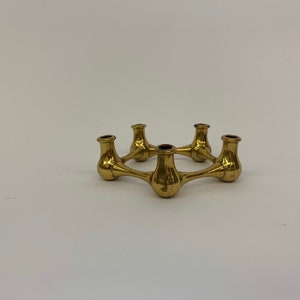 Slim Tapered Brass Candlesticks by Jens Quistgaard, Denmark, 1950s,