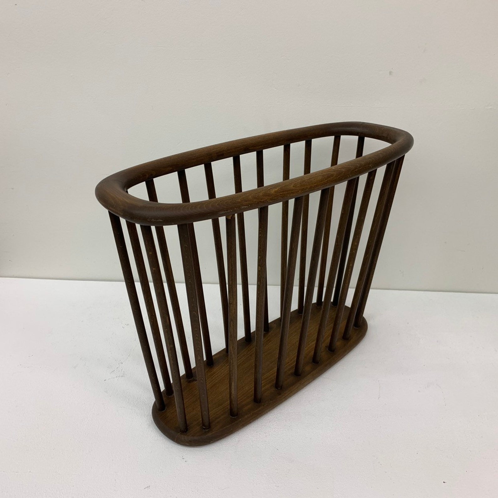 Vintage Wooden Magazine Rack Newspaper Rack Etsy