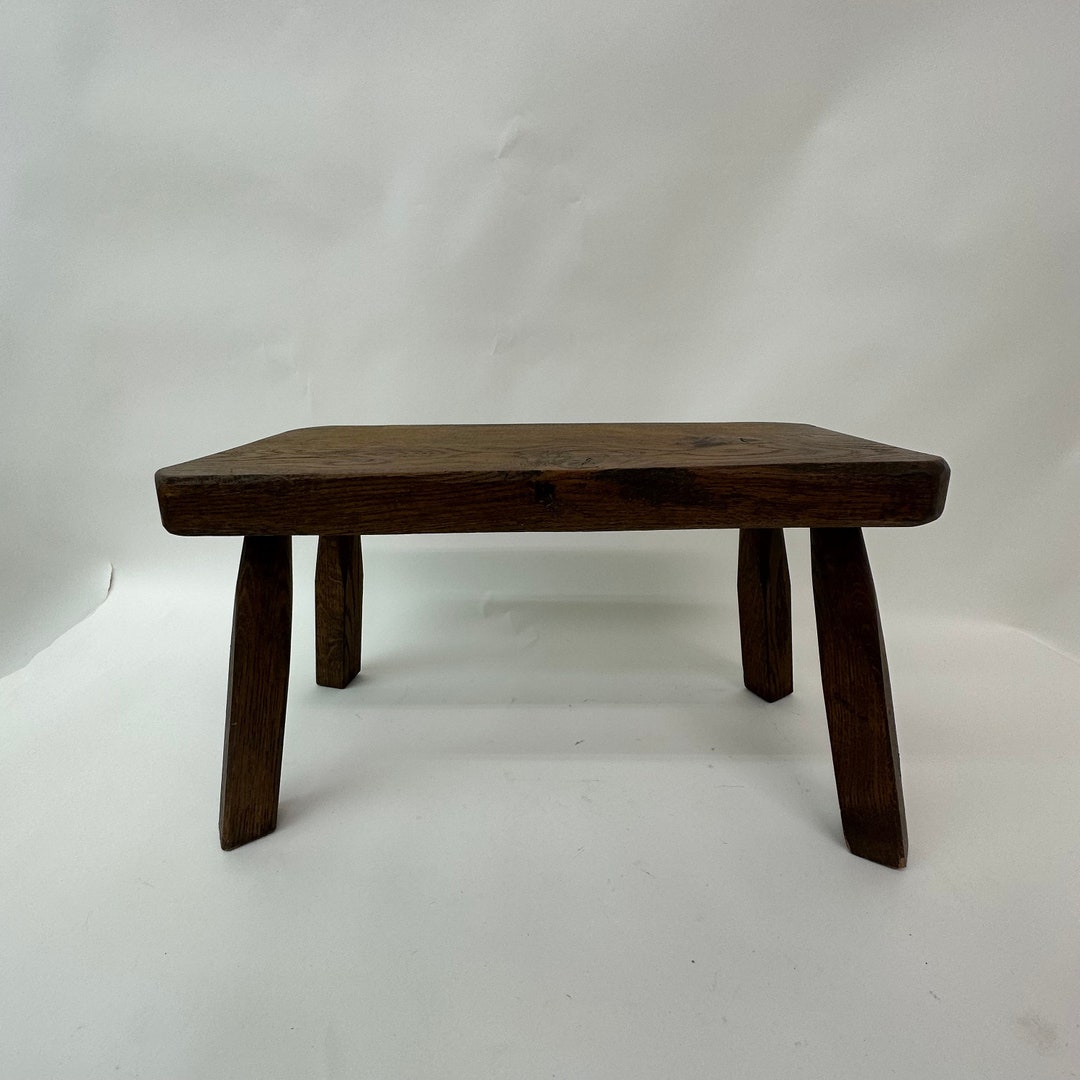 Brutalist Solid Oak Wood Side Table, 1970s - Etsy