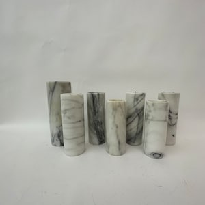 Mid century design set of 7 marble vases, 1970&#39;s