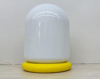 Mid-century Italian table lamp space age yellow, 1970s