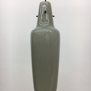 Lampe suspendue scandinave en verre gris, années 1960