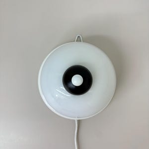 Vintage brown and white wall lamp sconce, 1970s