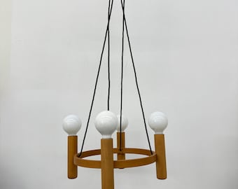 ドムス シャンデリア チーク材 ランプ 60 年代 ミッド