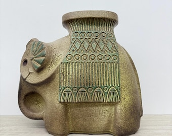 Soporte para plantas con forma de elefante de cerámica BAY, Alemania Occidental, década de 1970
