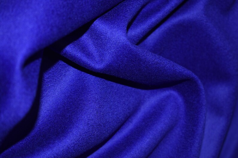Royal Blue Hainsworth English Wool Doeskin Fabric By The Yard Etsy