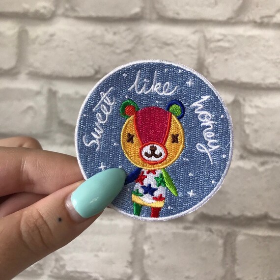 Animal Crossing inspired stitch embroidered patch