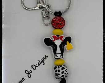 Cow keychain