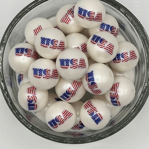 Red White and Blue USA beads