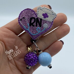 RN Beaded Badge Reel