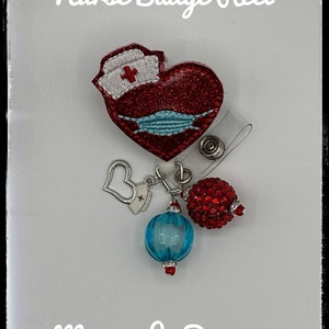 Nurse Beaded Badge Reel