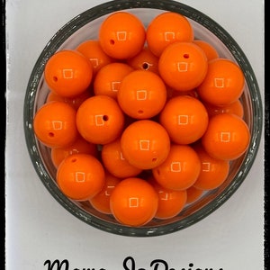 Orange Bubblegum Beads 20mm – Chunky Beads for DIY Jewelry, Keychains, Crafts – Vibrant Acrylic Beads – Gift for Crafters