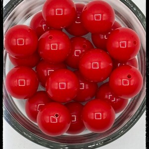 Red Bubblegum Beads