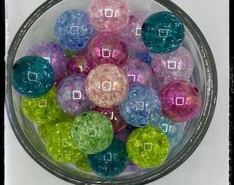 Crashperlen, Rund, Bunt Gemischt, 8mm Aus Dem Perlenlädchen