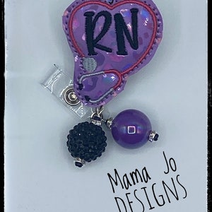 RN Beaded badge reel