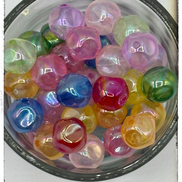 AB Aurora Effect Twist Beads