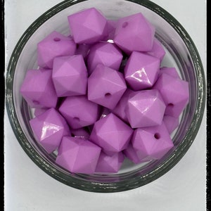 Lavender Acrylic Ice Cube Beads – Chunky Square Beads for Jewelry Making – Craft Supplies for DIY Bracelets or Holiday Projects