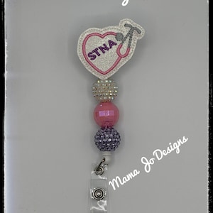 STNA Beaded Badge Reel