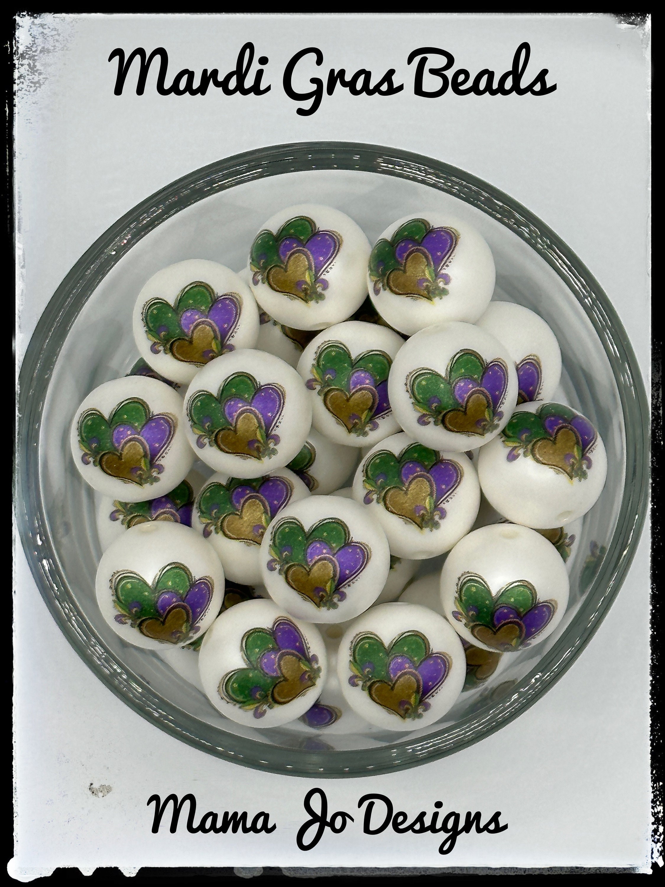 Mardi Gras Beads Bulk, Purple Green Gold Party Necklaces, Festival