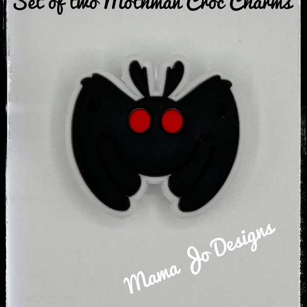 Custom Mothman Croc Charms