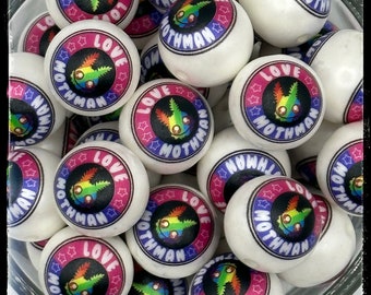 Rainbow Mothman Bead – Cryptid Silicone Focal Bead for Keychains, Sensory Toys, Bracelets – Cute Pride DIY Craft Supply