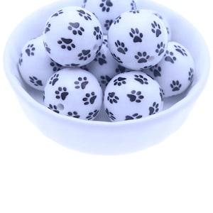 Paw Print acrylic Beads