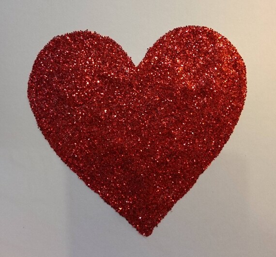 Glitter Heart WeddingEngagementValentines Card **OTHER COLOURS AVAILABLE**