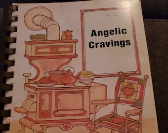 1982 vintage cookbook, "Angelic Cravings," published by Holy Trinity Lutheran Church Women, Minneapolis, MN