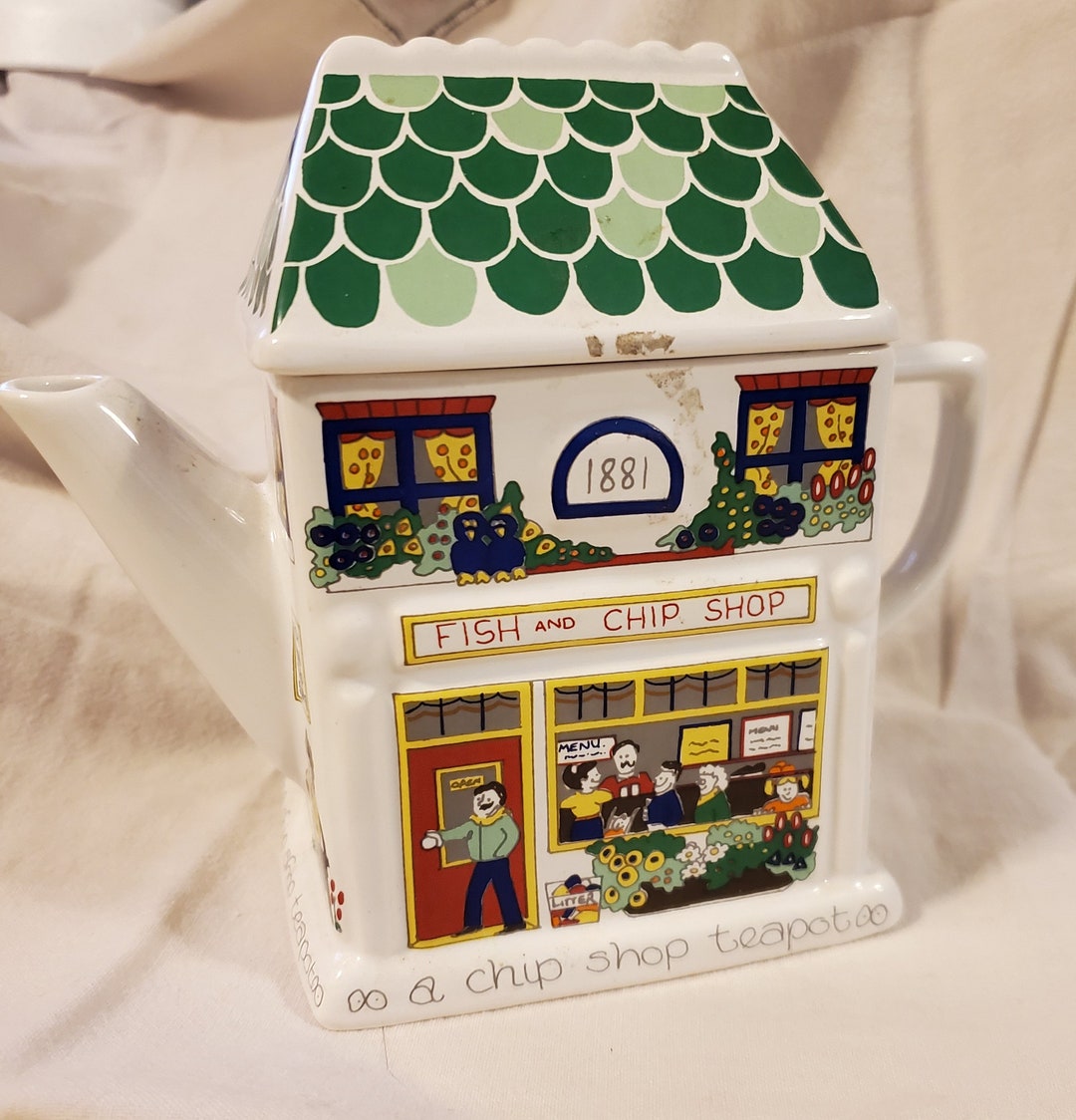 Vintage Collectible Wade English Life Teapot Fish and Chip Etsy