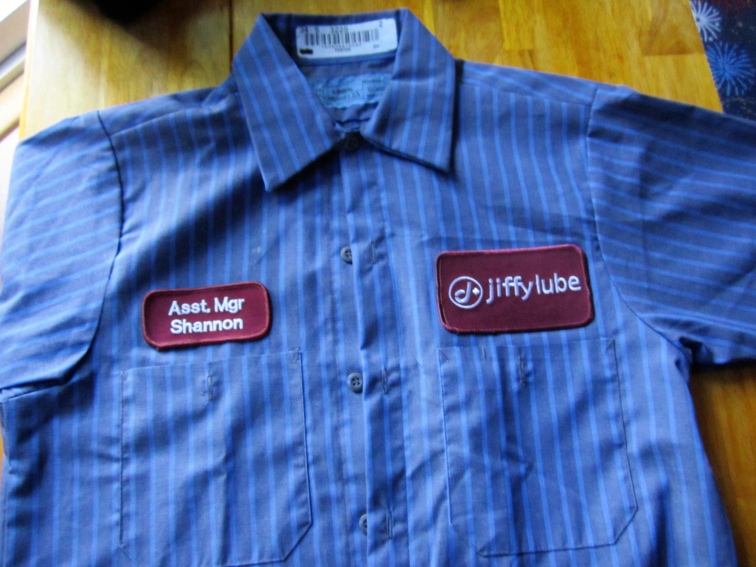 Jiffy Lube Uniform Shirt: asst. Mgr 