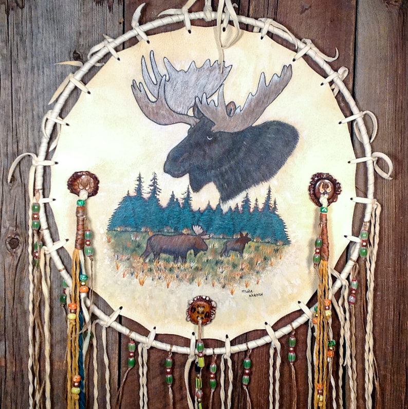 Moose Wall Art Wildlife Decor Cabin Rustic Home Hand Painted Original Deerhide Leather Ooak - Moose Wall Decor Moose Wall Art Wildlife Decor Cabin Rustic Home Hand Painted Original Deerhide Leather Ooak - Moose Wall Decor