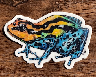 Any Color Sticker 2x3 Poison Dart Frog Vinyl Decal