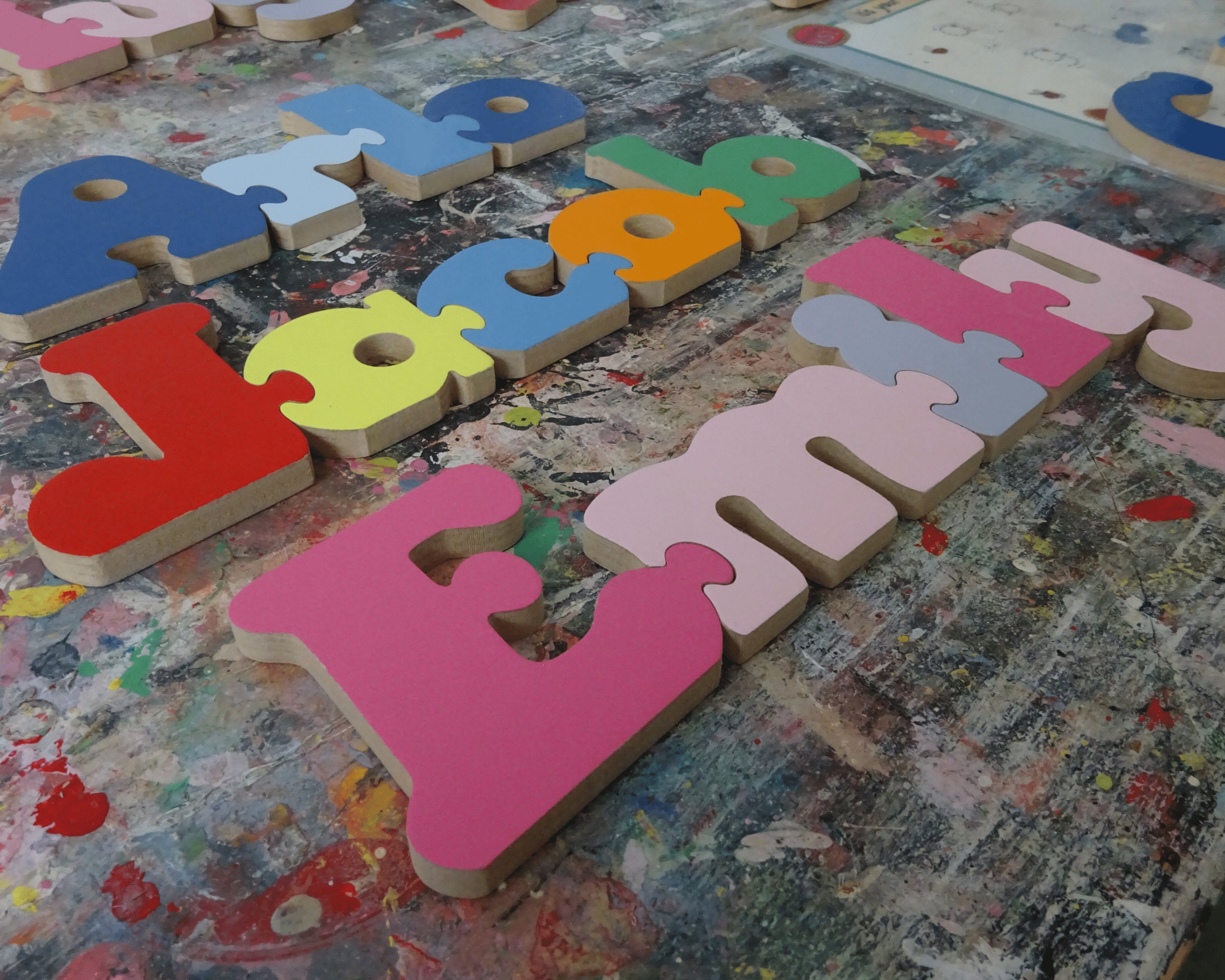 Name Jigsaw Personalised Childrens Puzzle Wooden handmade boys Etsy