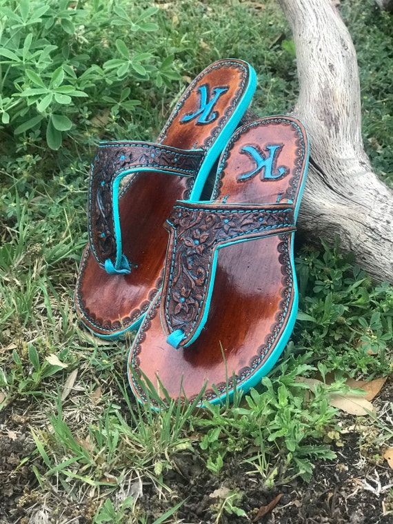 custom leather sandals