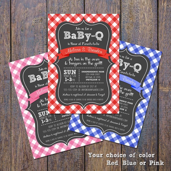 Babyq Printable Baby Shower Invitation BBQ Bun in the - Etsy